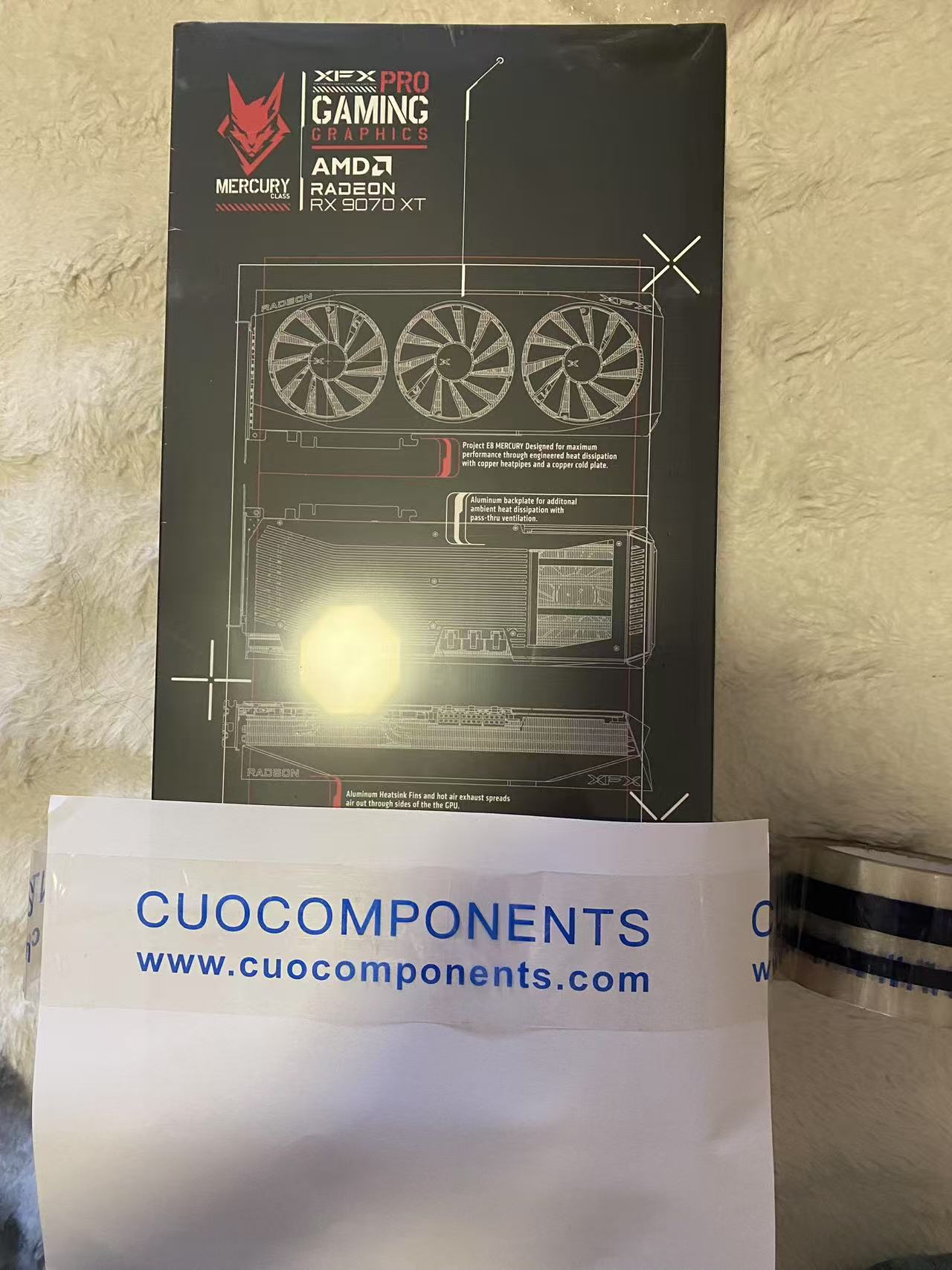 （XFX）AMD RADEON RX 9070 XT OC 16GB Mercury Black (LED Light)-  New and original